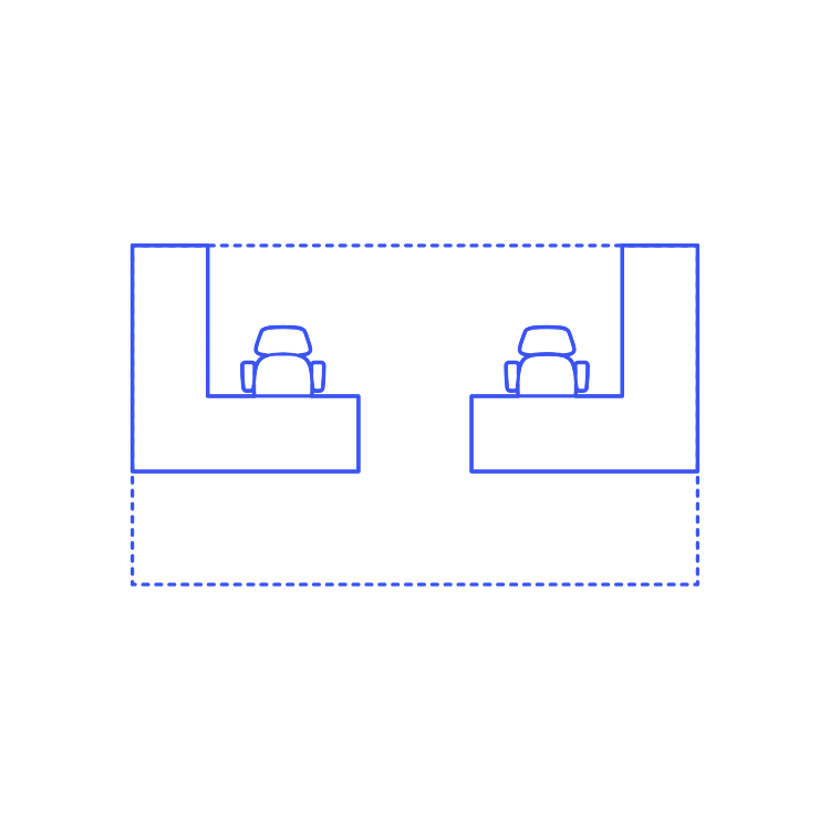 Layouts Private Offices Shared L Shape Center Silhouette Cutting Svg Files Free Vectors